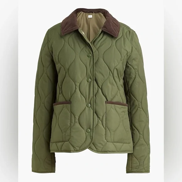 NWT J.Crew quilted barn jacket - Picture 1 of 12